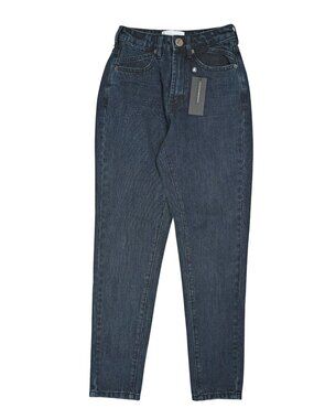 One Teaspoon Legends High Waist Mom Fit Denim Jeans in Fox Black